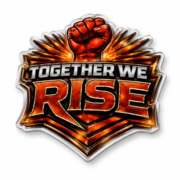 Together We Rise! – Custom Shape 1-Layer Acrylic Pin