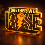 Together We Rise - Custom Shape Photo Night Light Box