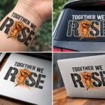 Together We Rise - Tattoo Sticker